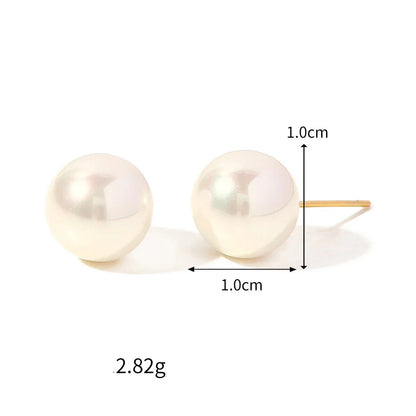 Brincos Femininos Pérola Bolas 1.0cm
