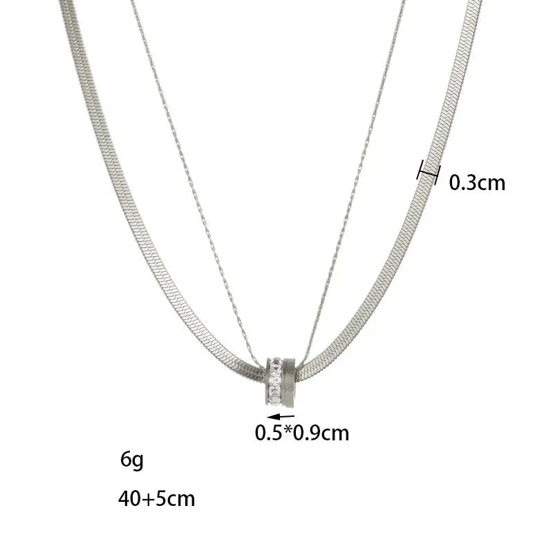 Colar de Pendente em Aço Inox