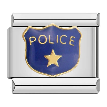 Charms Pulseira Italiana m Aço Inoxidável Police