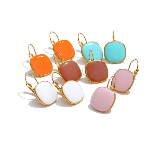 Brincos Quadrados Coloridos