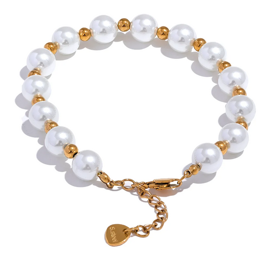 Pulseira de Pérolas - Aço inoxidável
