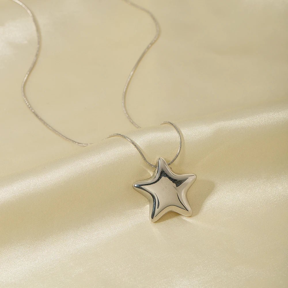 Colar Pendente Estrelas em Aço Inoxidável