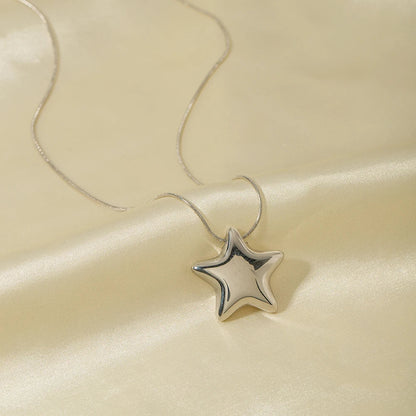 Colar Pendente Estrelas em Aço Inoxidável