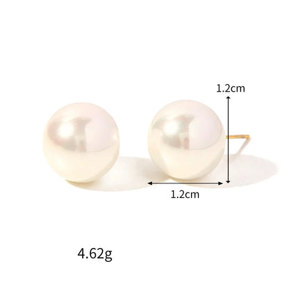 Brincos Femininos Pérola Bolas 1.2cm