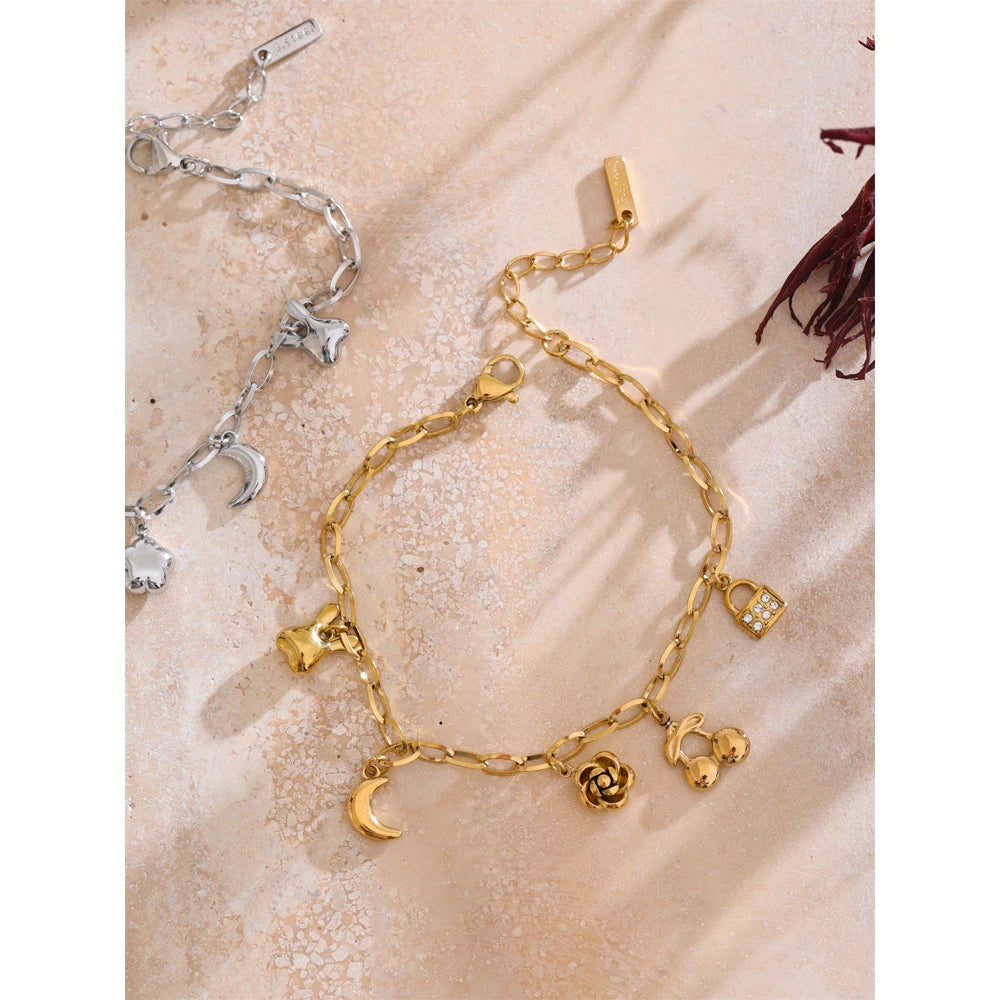 Pulseira de Charmes - Aço inoxidável