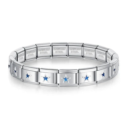 Pulseira Italiana em Aço Inoxidável Estrela