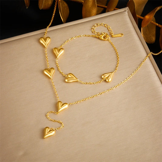 Colar e Pulseira Heartshaped