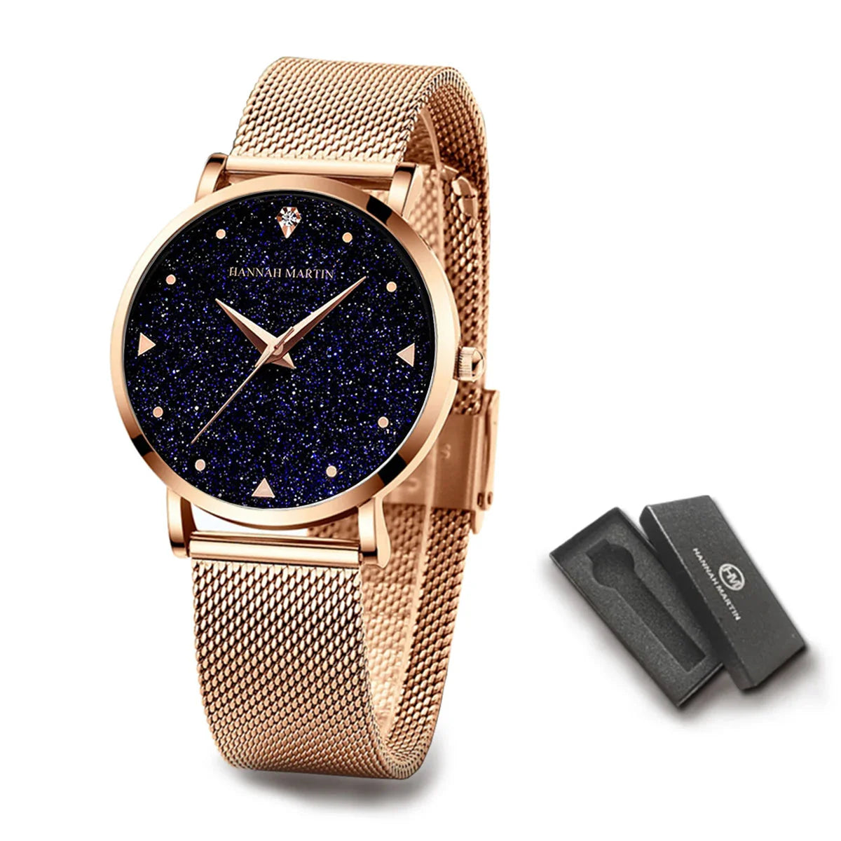 Relógio Feminino Hannah Martin Rosa dourado