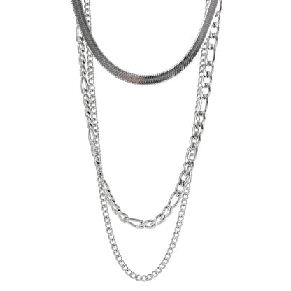 Colar de Aço Inox Multicamadas - inoxidável