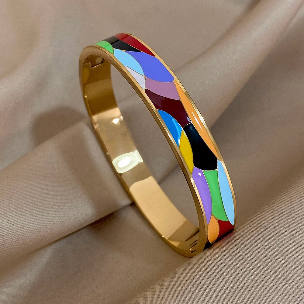 Pulseiras Rígidas Coloridas Multicor