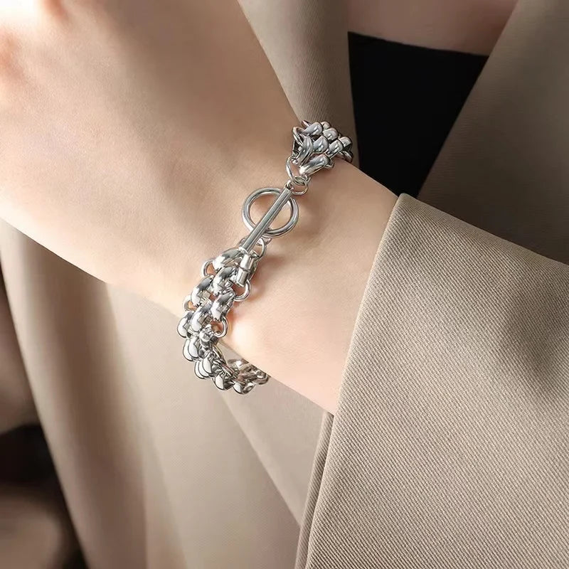 Pulseira Maxi em Aço Inox