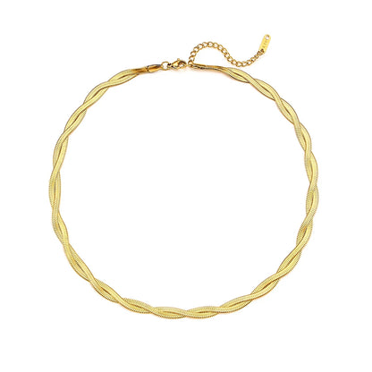 Colar e Pulseira Corrente Entrelaçada
