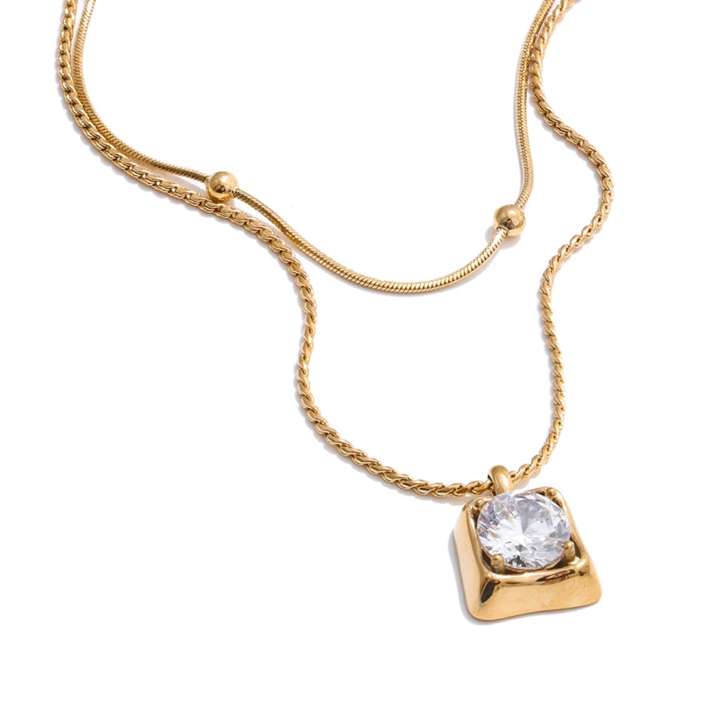 Colar Pendente de Zircónia