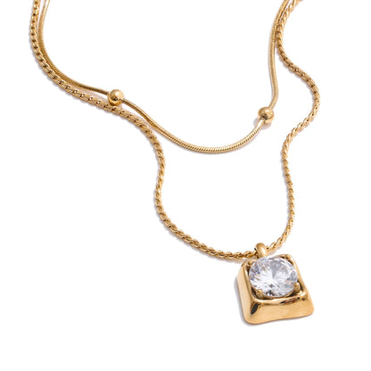 Colar Pendente de Zircónia