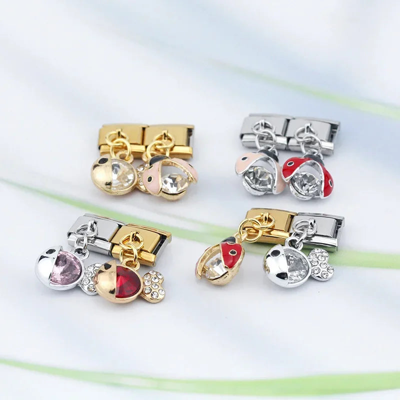 Charms Links Joaninhas e Peixes