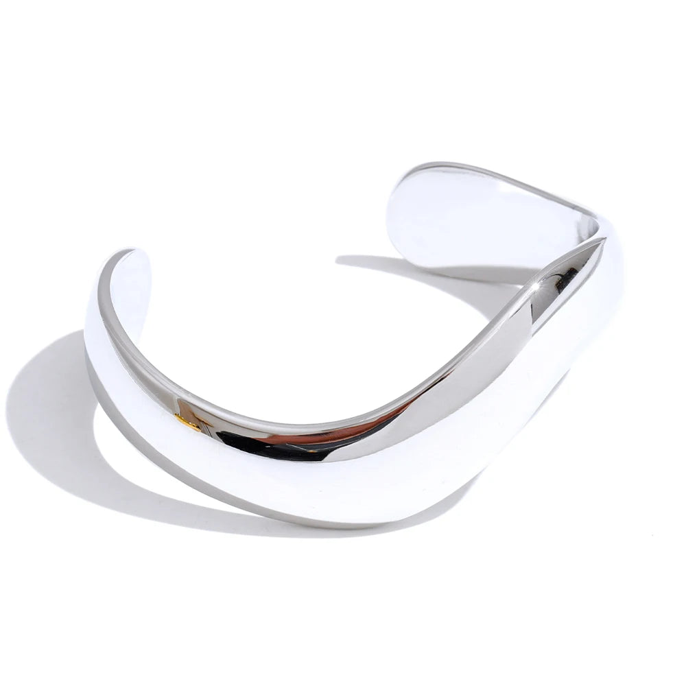Bangle Assimétrico - Aço inoxidável