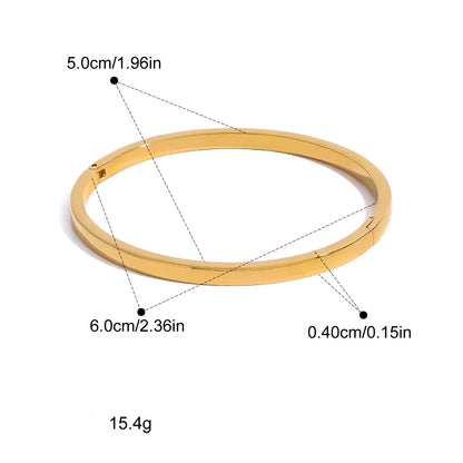 Pulseiras Rígidas em Aço Inoxidável 4cm Circular