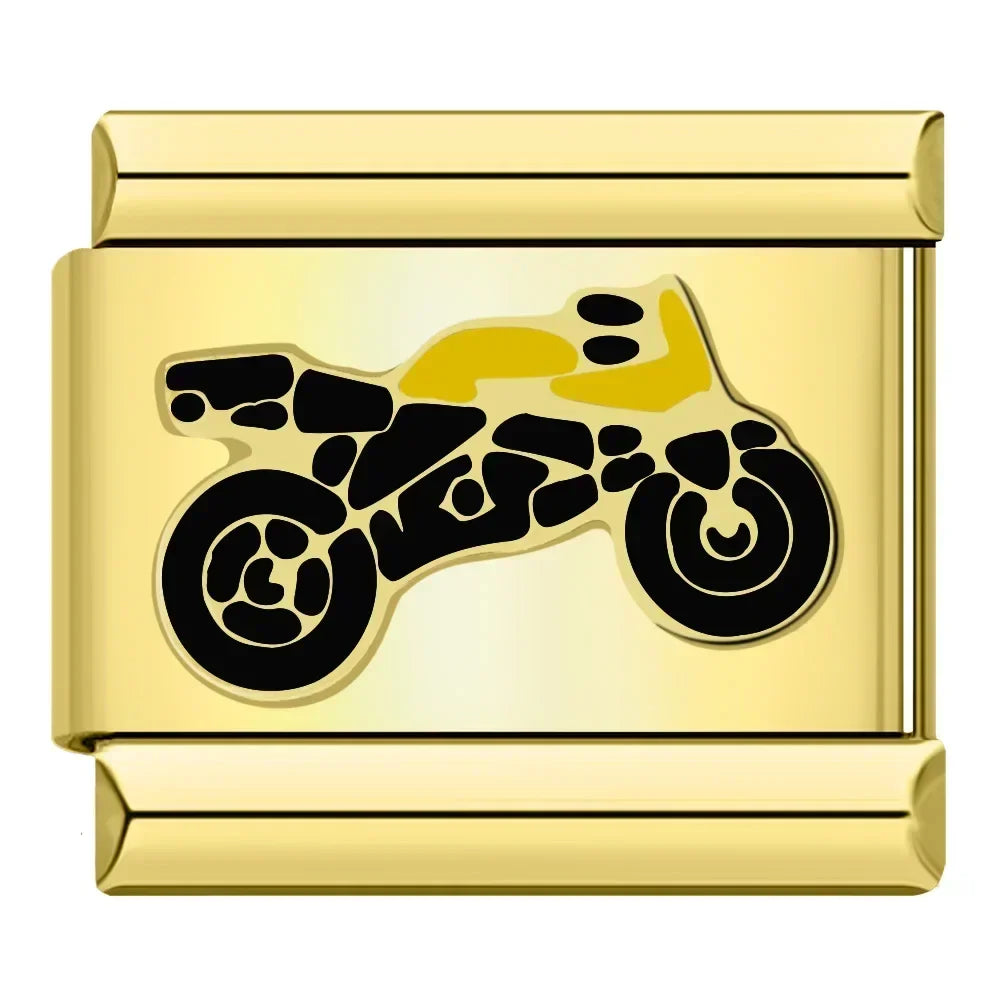 Charm Olho Turco Pulseira Estilo Italiano em Aço Inoxidável Mota