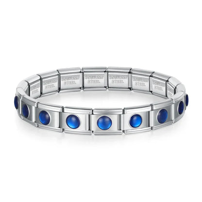 Pulseira Italiana em Aço Inoxidável Círculo