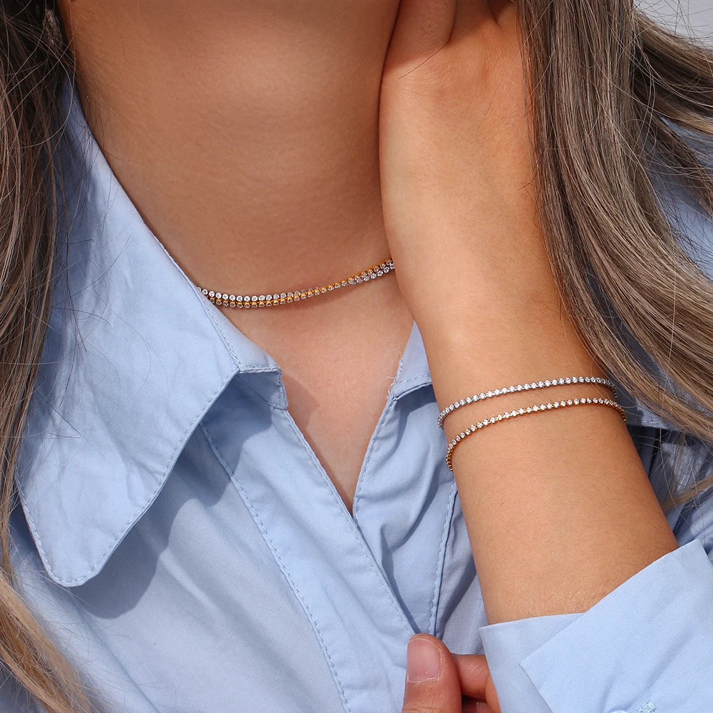 Pulseira Minimalista de Zircónia