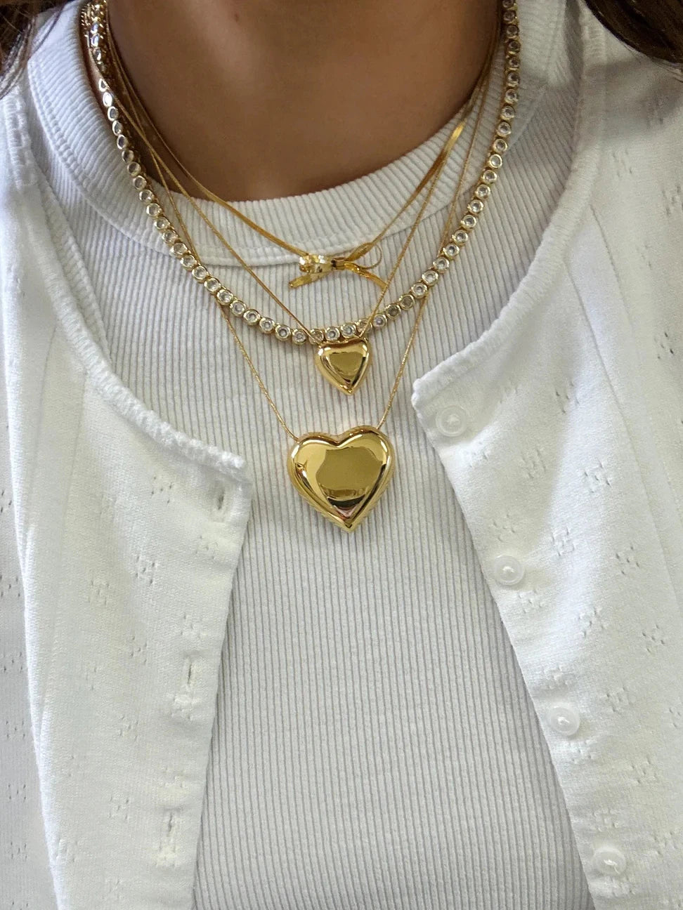 Collier nœud et cœur 