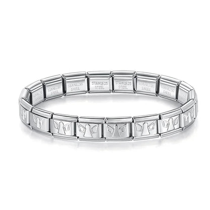 Pulseira Charms Estrelas e Anjos Anjo Prateado