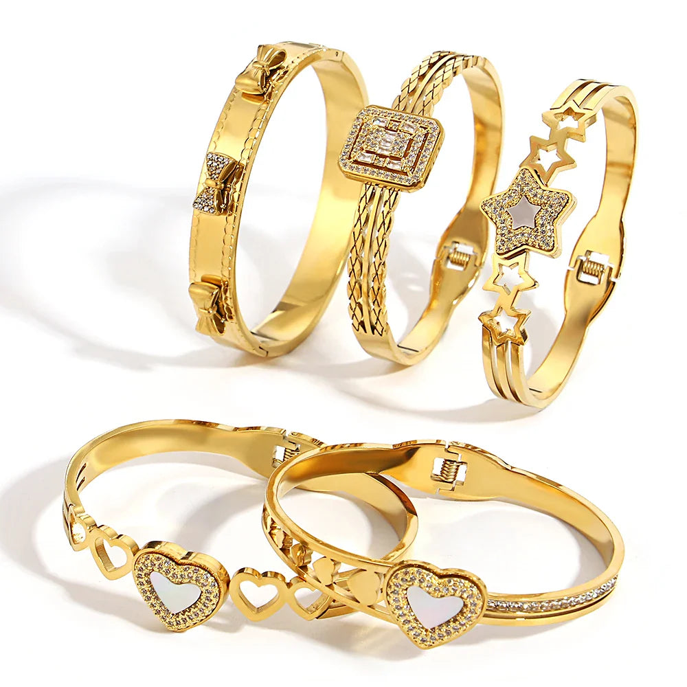 Pulseiras Rígidas em Aço Inoxidável