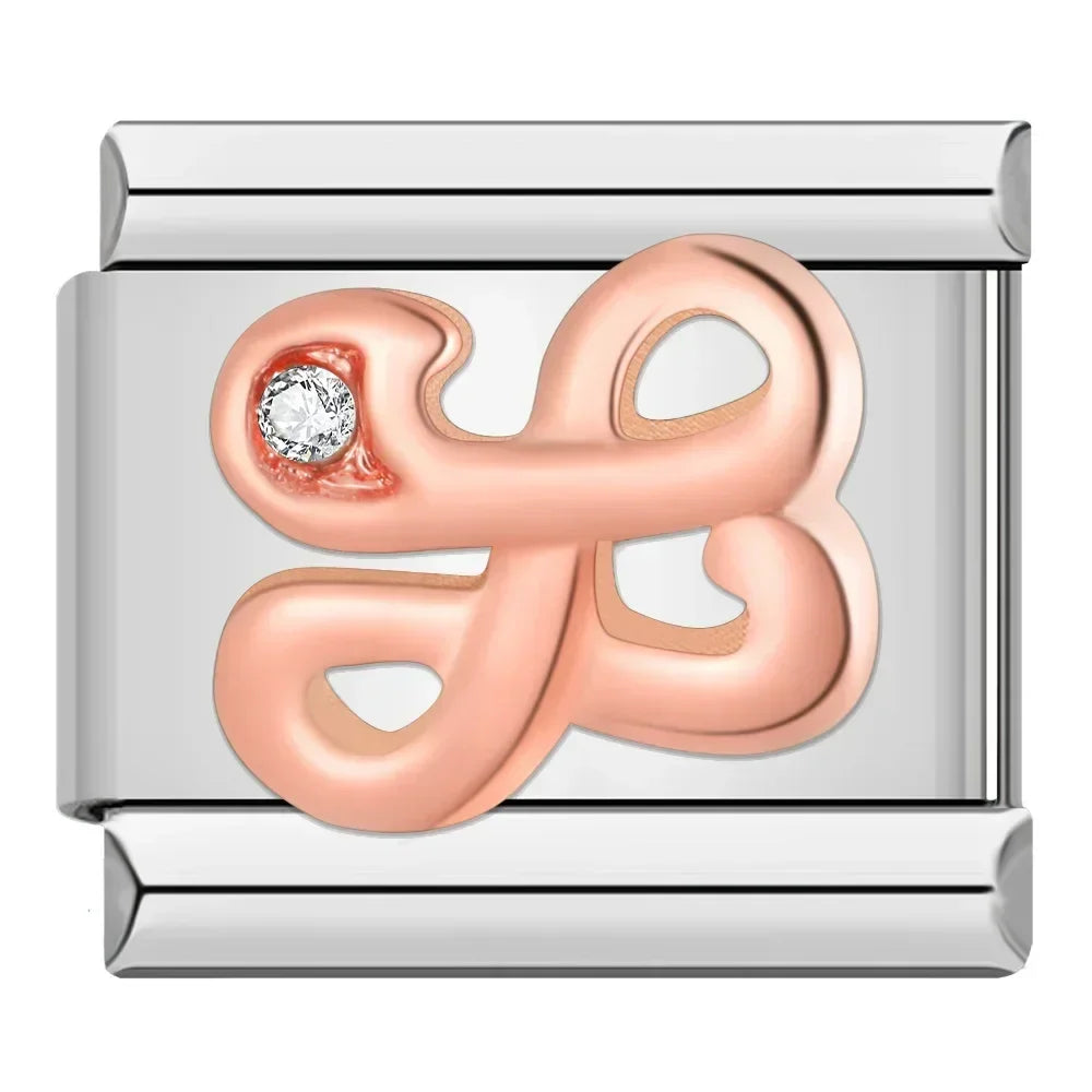 Charms Letras Pulseira Italiana L