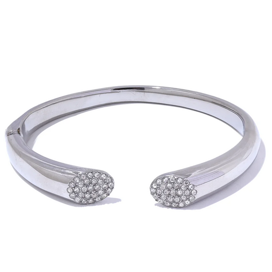 Bangle de Zircónia - Aço inoxidável