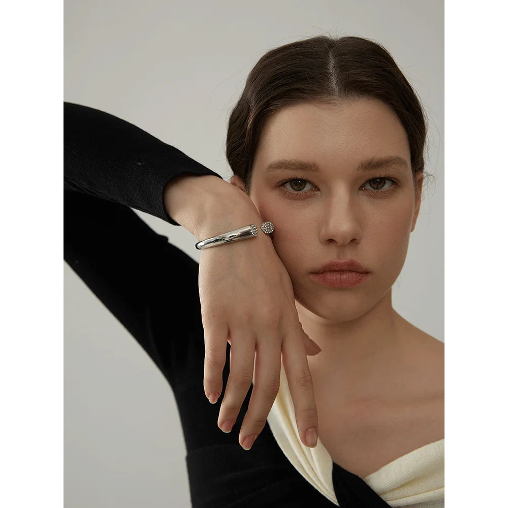 Bangle de Zircónia - Aço inoxidável