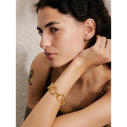 Pulseira de Corrente Elos - Aço inoxidável