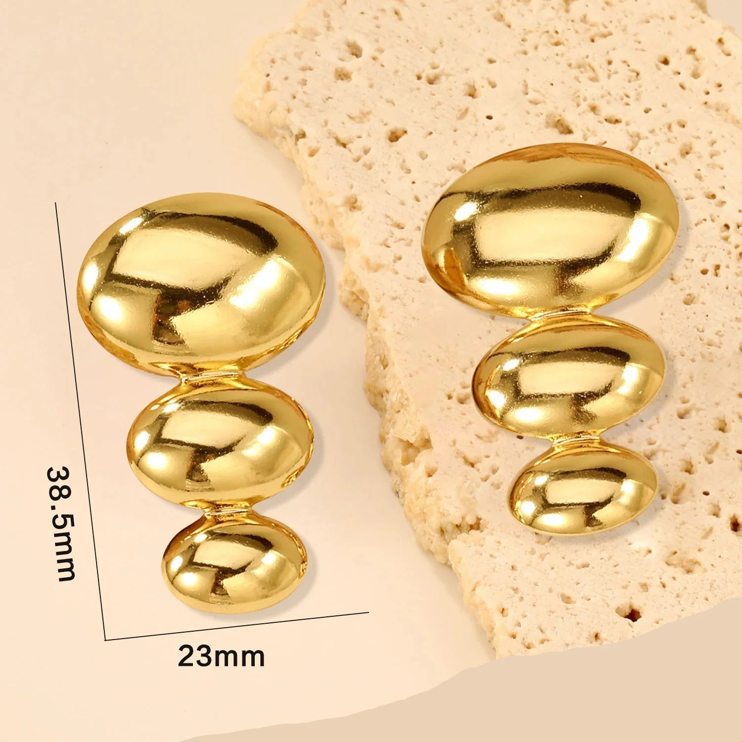 Brincos Multicamadas em Aço Inox