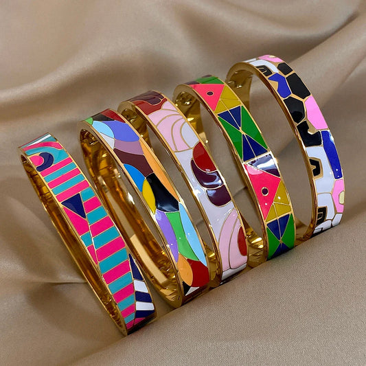 Pulseiras Rígidas Coloridas