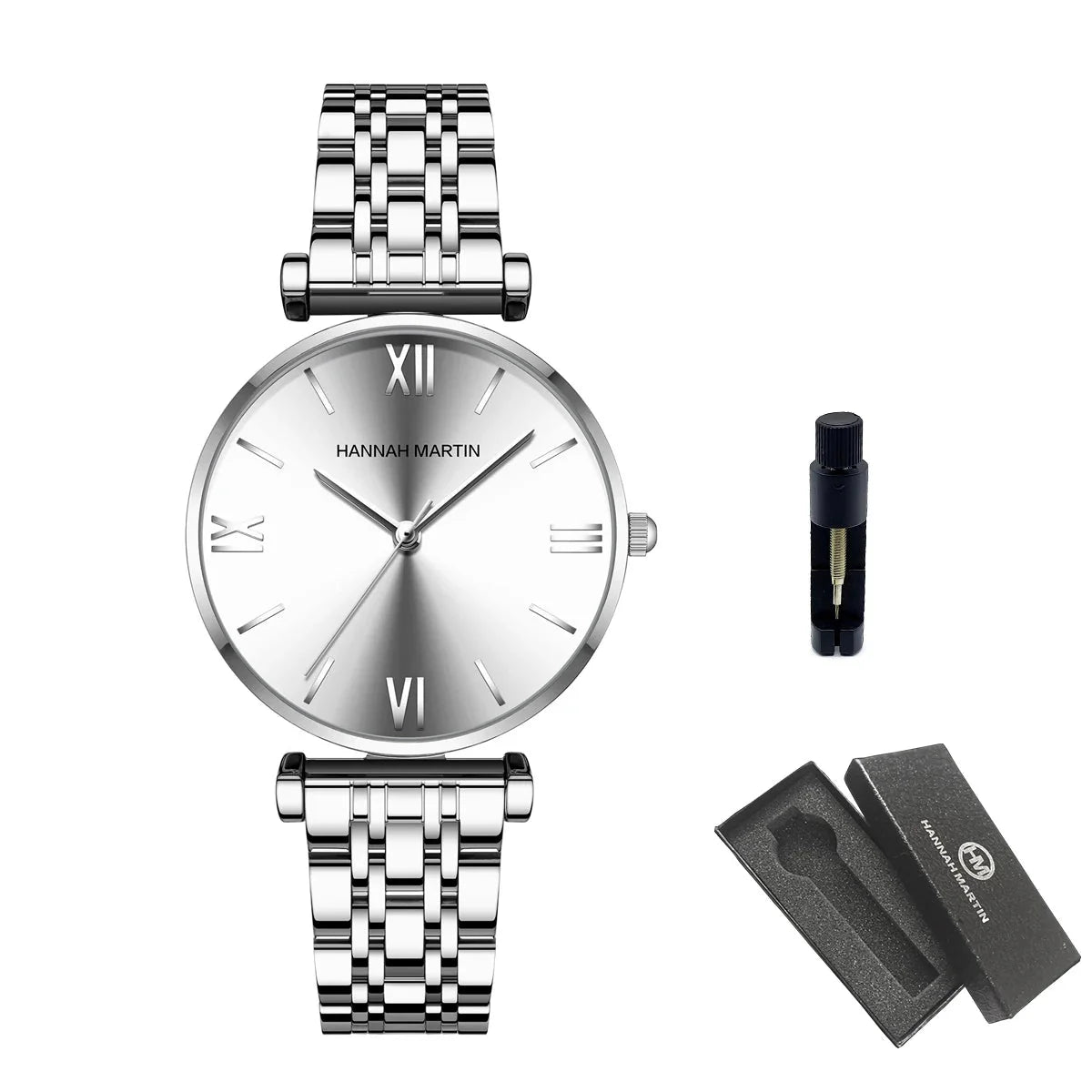 Relógio Look Moderno em Aço Inox Prateado