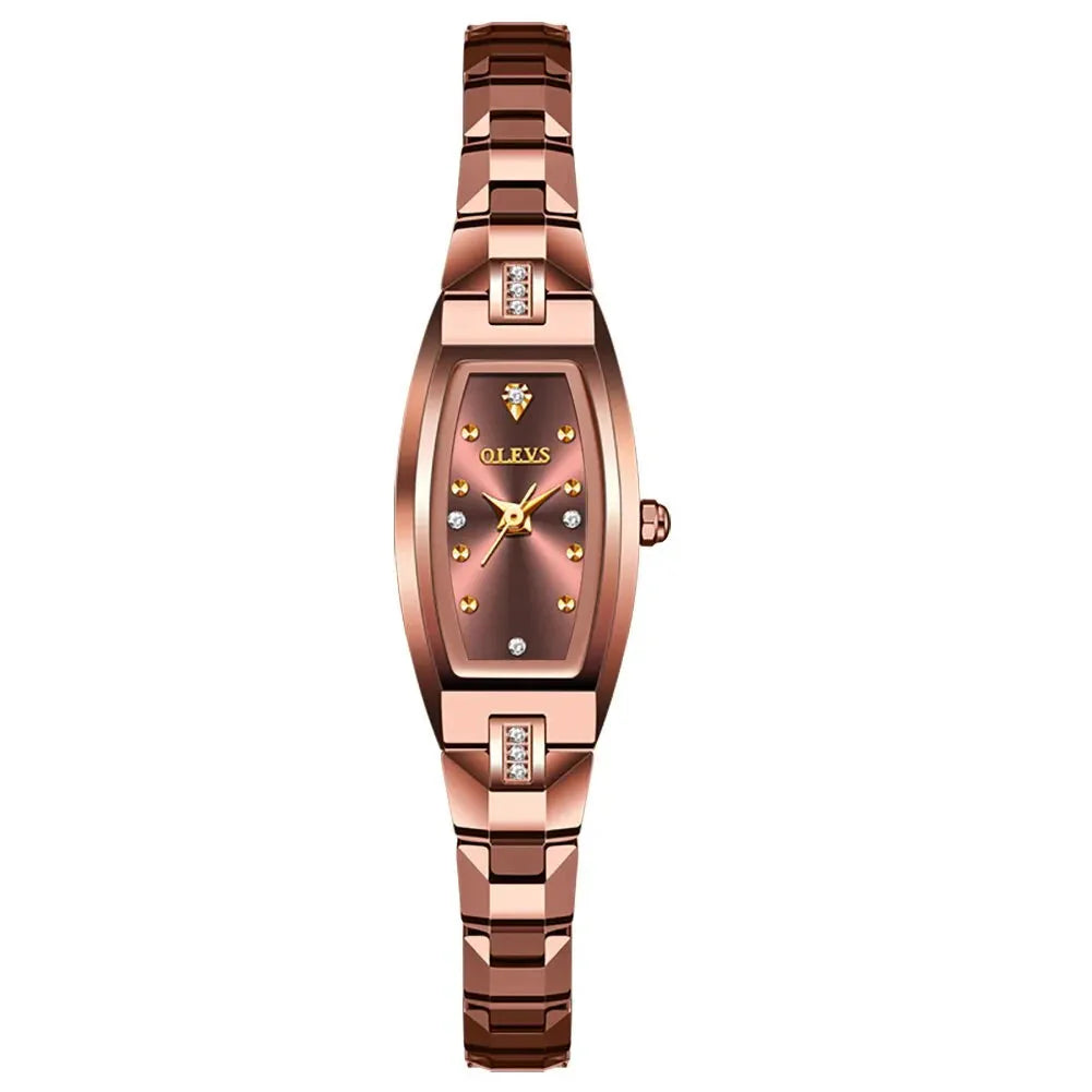 Relógio Feminino Sofisticado OLEVS Rosa Dourado