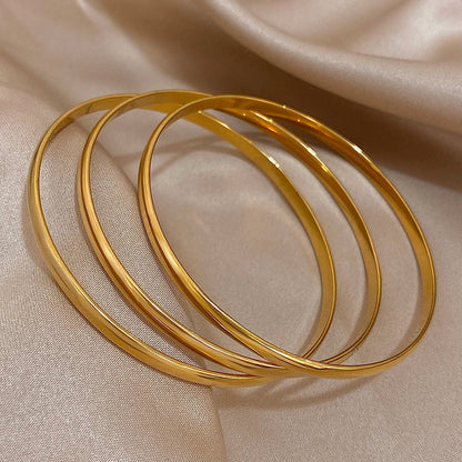 Conjunto de Pulseiras Rígidas Finas