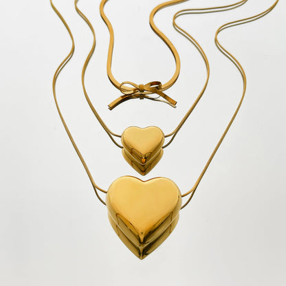 Collier nœud et cœur 