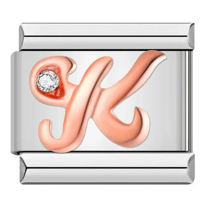 Charms Letras Pulseira Italiana K