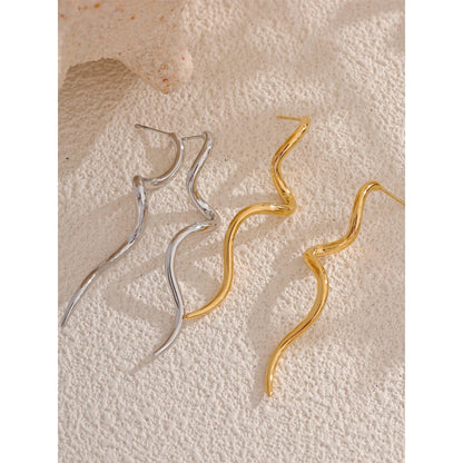 Brincos Serpente - Aço inoxidável