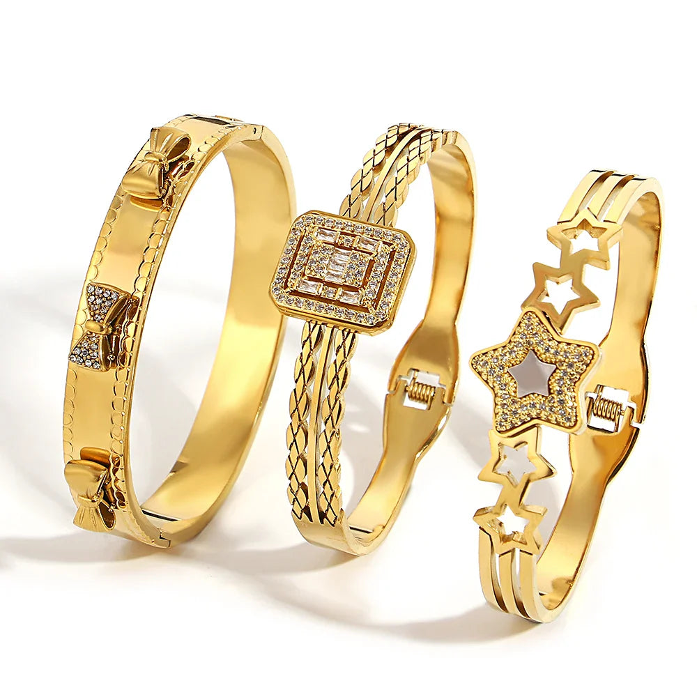 Pulseiras Rígidas em Aço Inoxidável