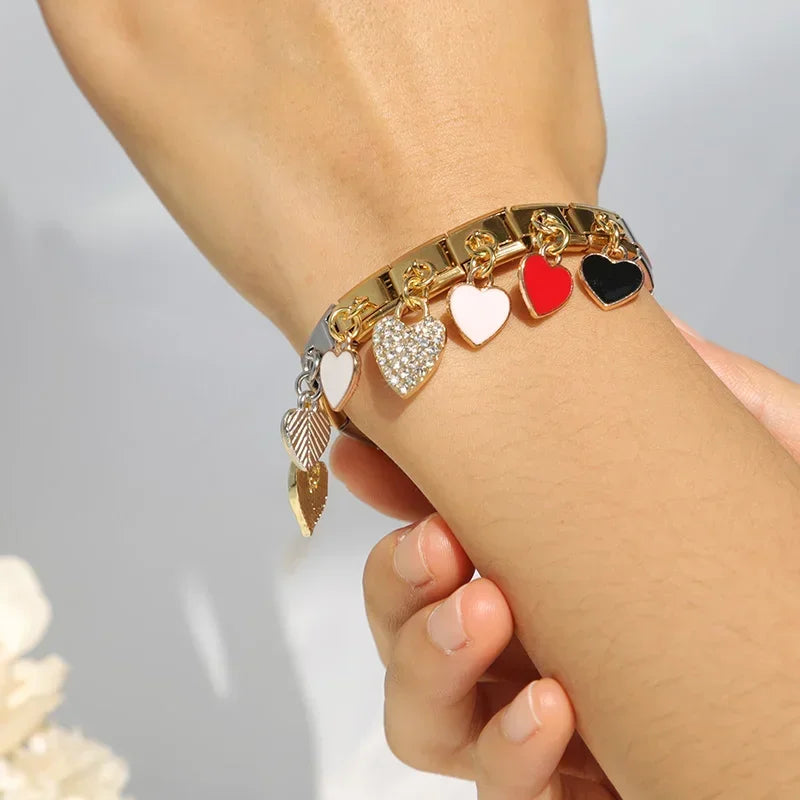 Charms Links Pendentes Corações