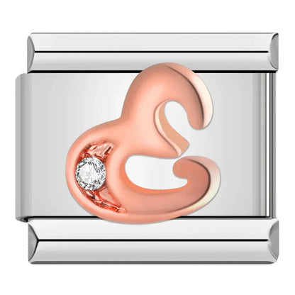 Charms Letras Pulseira Italiana E