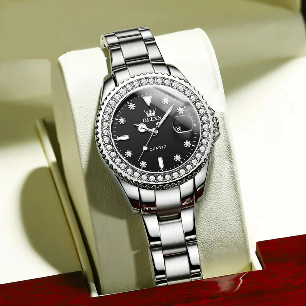 Relógio Feminino Bling OLEVS Preto