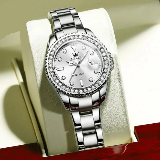 Relógio Feminino Bling OLEVS Branco