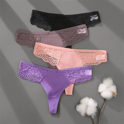 Cuecas de Renda de Algodão Pack 3PCS