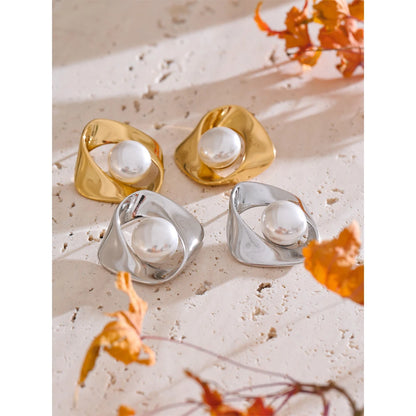 Brincos de Pérola Irregulares