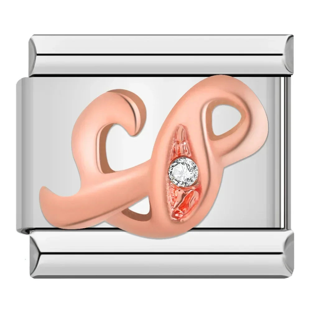 Charms Letras Pulseira Italiana S