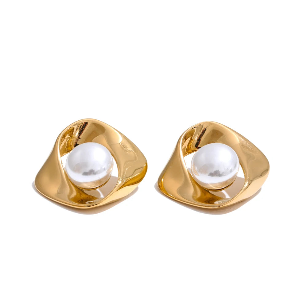 Brincos de Pérola Irregulares