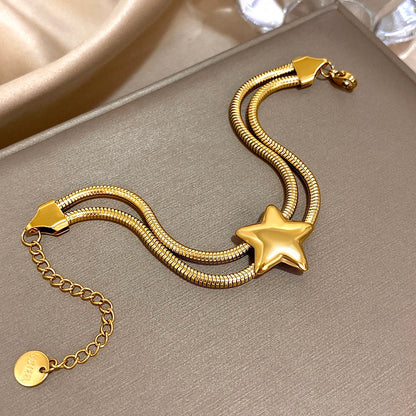 Pulseira Corrente de Cobra em Aço Inoxidável