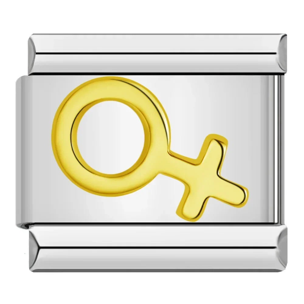 Charms Para Pulseira Italiana em Aço Inoxidável Feminino